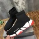 Balenciaga Speed Clear Sole Replica Trainer “Black White & Red Sole”