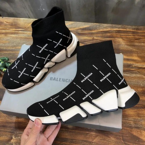 Balenciaga Speed Trainer “Logo Print Black White” Sneaker Reps