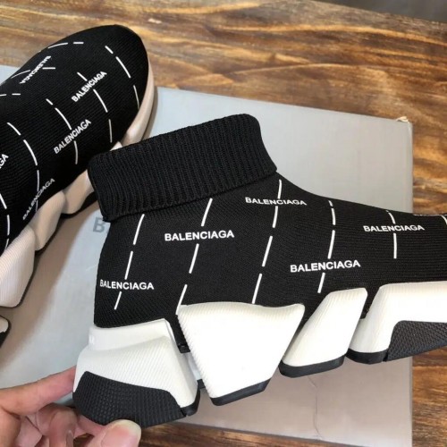 Balenciaga Speed Trainer “Logo Print Black White” Sneaker Reps