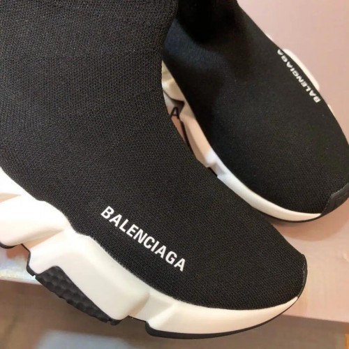 Balenciaga Speed Clear Sole Replica Trainers “Black Red”