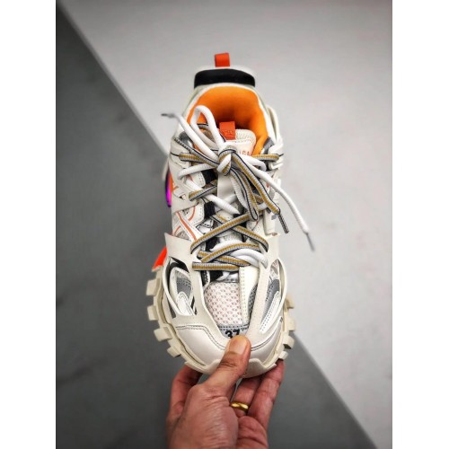 Balenciaga Track Reps Sneaker “WHITE /ORANGE” No Lights