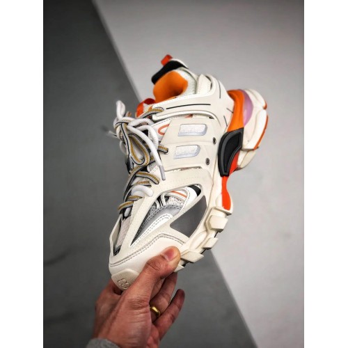 Balenciaga Track Reps Sneaker “WHITE /ORANGE” No Lights