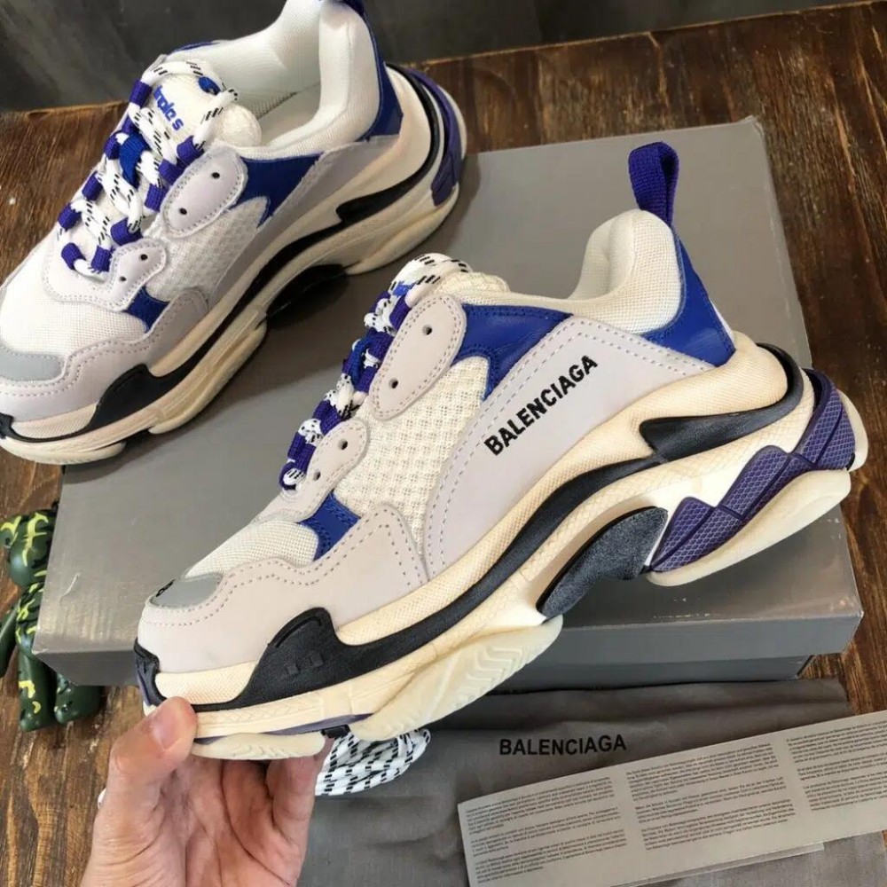 Balenciaga Triple S Sneaker Reps “White, Blue, Black”