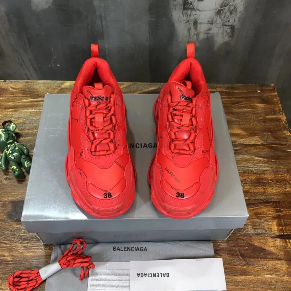 Balenciaga Triple S Sneaker Reps Clear Sole “Red”