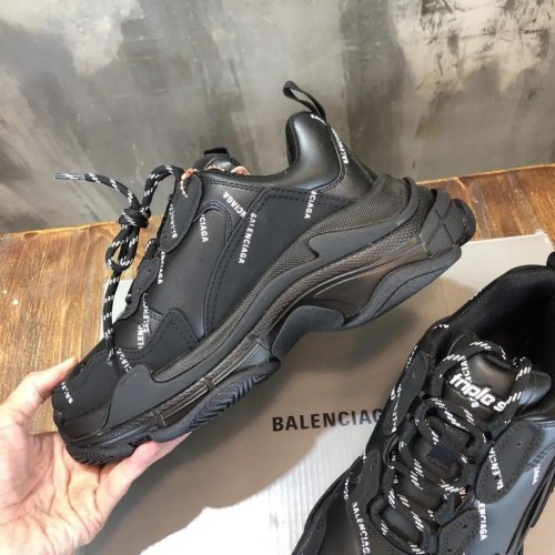 Balenciaga Triple S Sneaker Reps “Black & Allover White Logo”