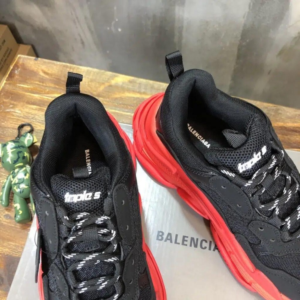 Balenciaga Triple S Sneaker Reps “Black & Red Sole”