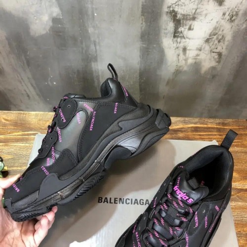 Balenciaga Triple S Sneaker Reps “Black & Allover Pink Logo”