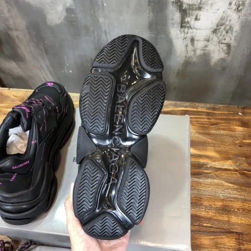 Balenciaga Triple S Sneaker Reps “Black & Allover Pink Logo”