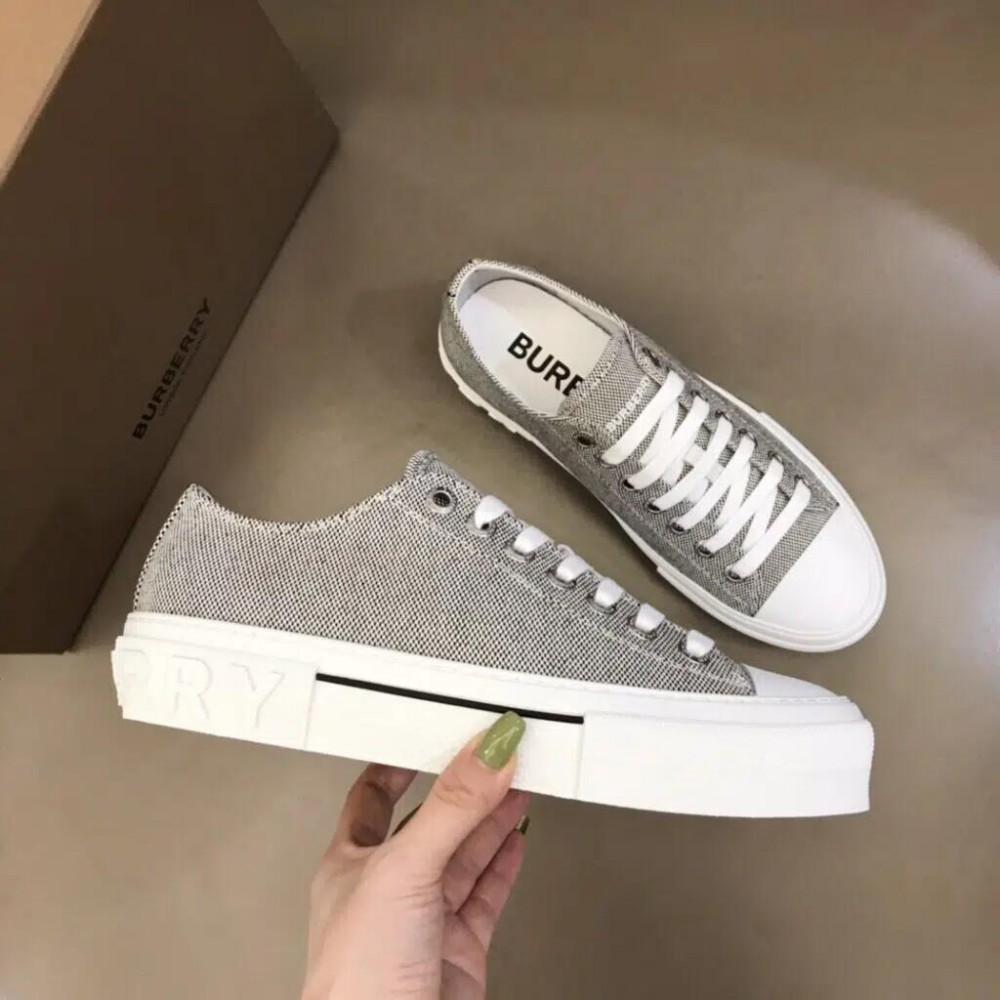 Burberry Cotton Sneaker -Grey Canvas