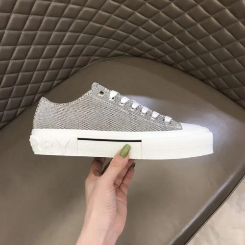 Burberry Cotton Sneaker -Grey Canvas