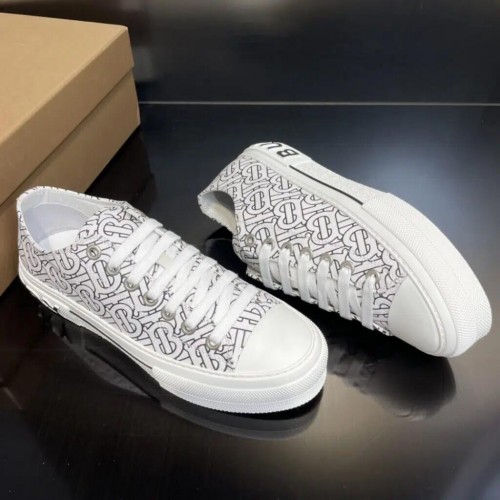 Burberry Cotton Sneaker – White Black Logo