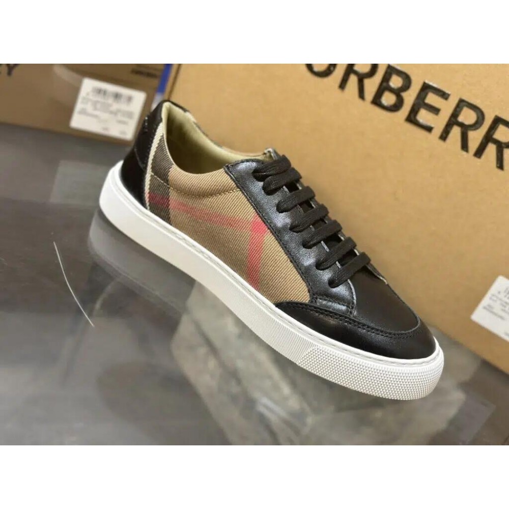 Burberry Low Top Sneaker- Plaid Black