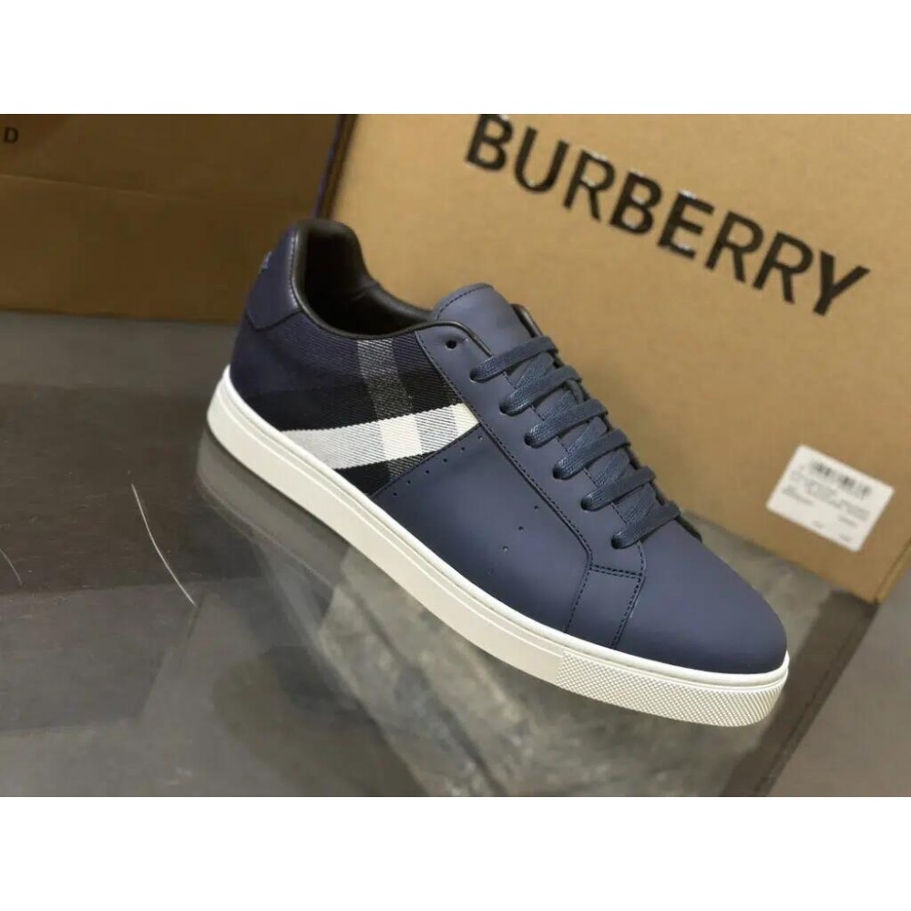 Burberry Low Top Sneaker- Check Blue
