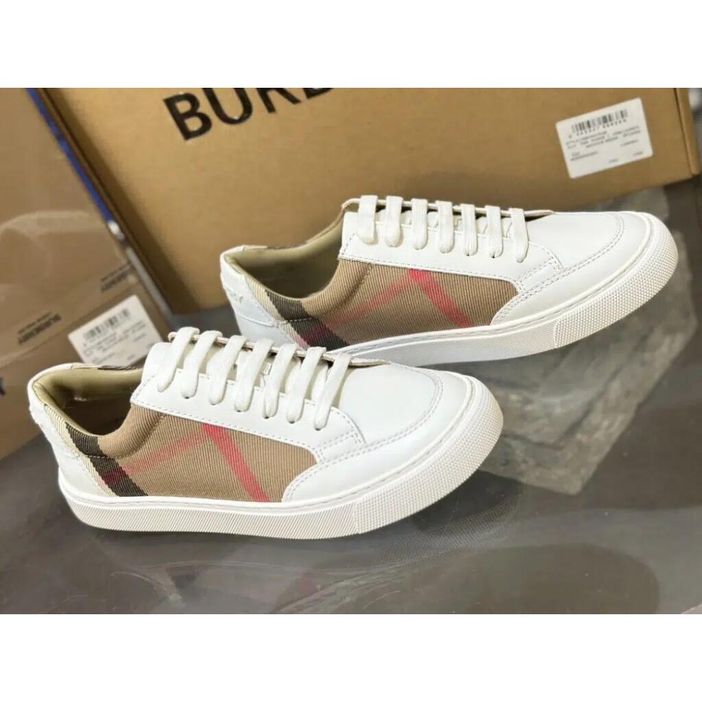 Burberry Low Top Sneaker- Check White