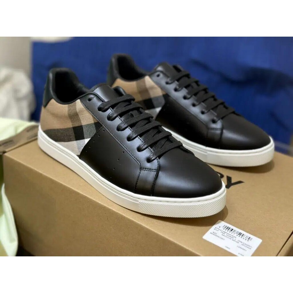 Burberry Low Top Sneaker- Check black
