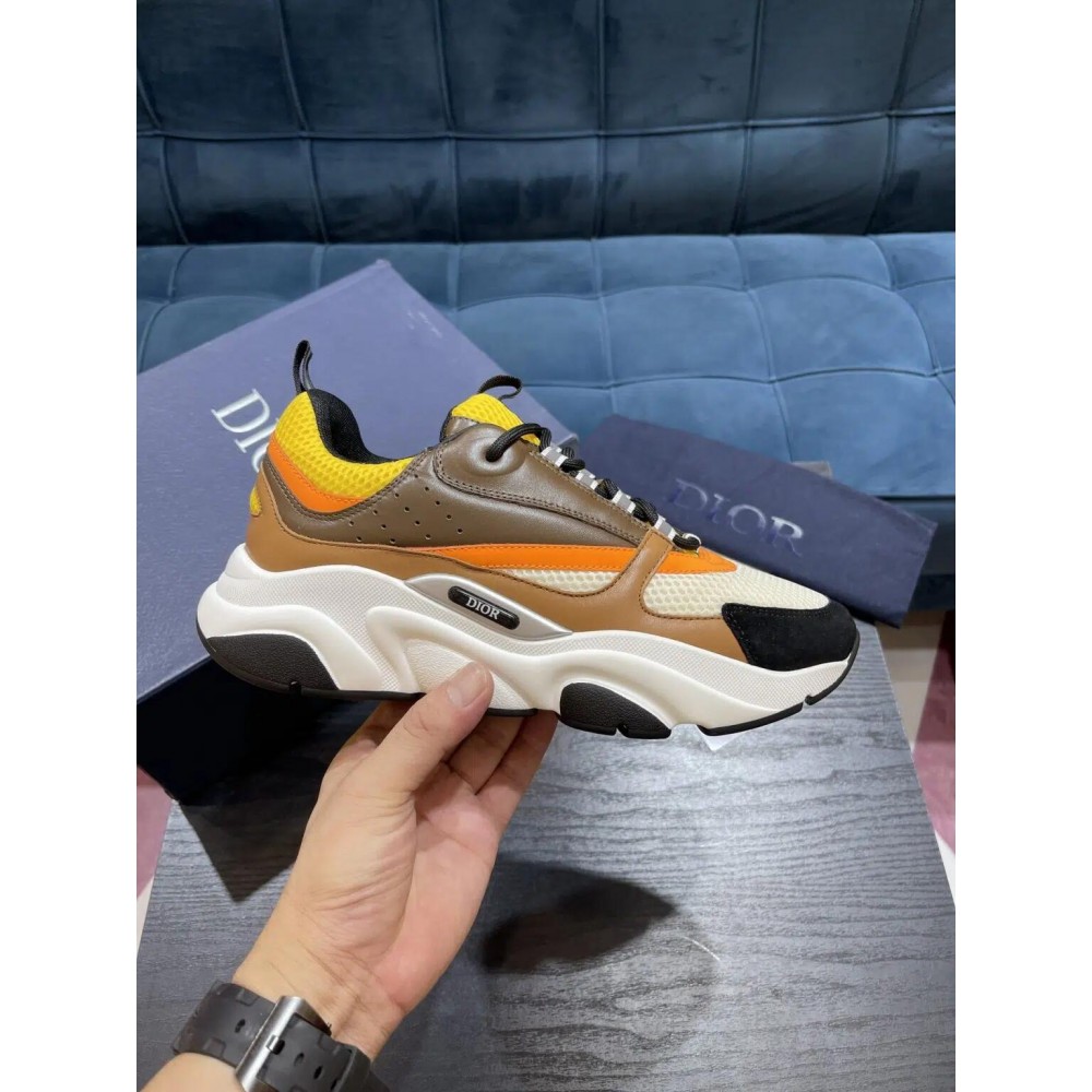 DIOR B22 Brown and Orange Sneakers