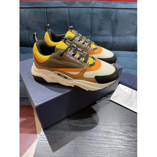 DIOR B22 Brown and Orange Sneakers