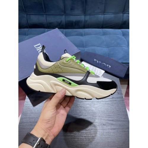 DIOR B22 Sneaker Green Beige Black