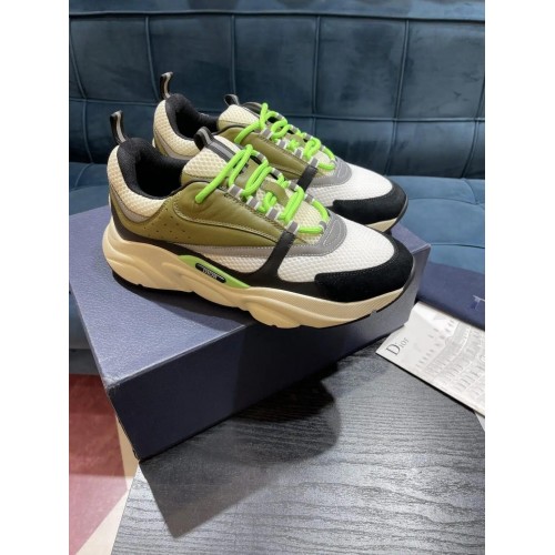 DIOR B22 Sneaker Green Beige Black