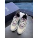 DIOR B22 White and Purple High Top Sneakers