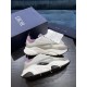 DIOR B22 White and Purple High Top Sneakers