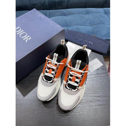 DIOR B22 Sneakers Orange and White