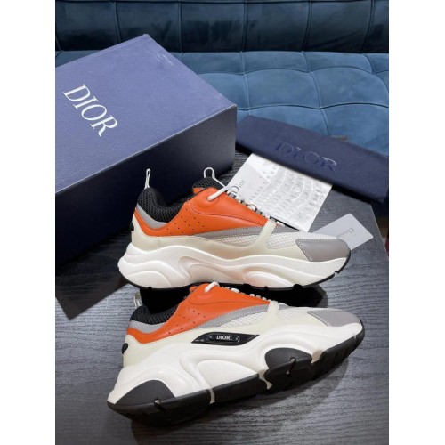 DIOR B22 Sneakers Orange and White