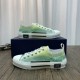 DIOR B23 Low Oblique Green Sneakers