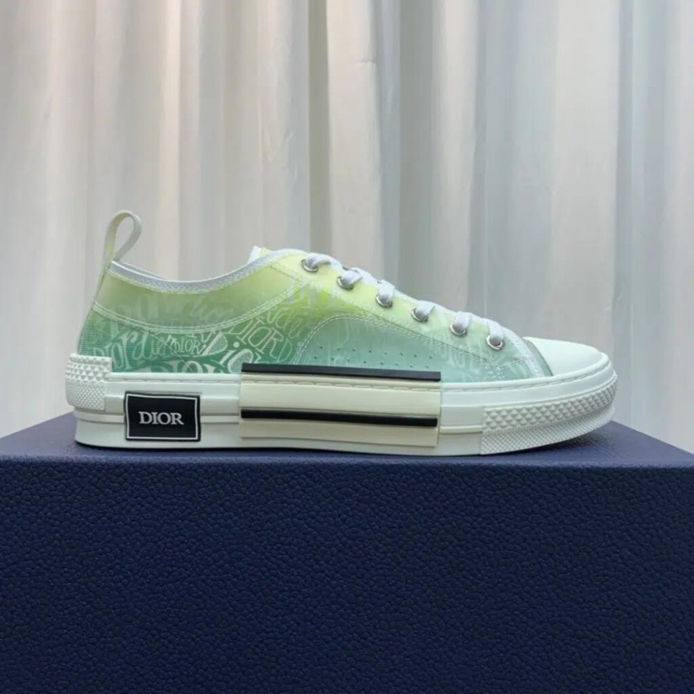 DIOR B23 Low Oblique Green Sneakers