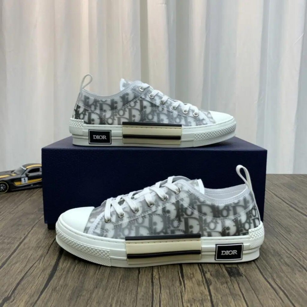 Dior B23 Low Logo Oblique White Sneakers