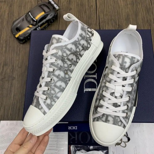 Dior B23 Low Logo Oblique White Sneakers