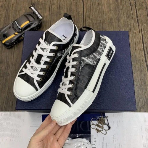 DIOR B23 Low Oblique Black White Sneakers