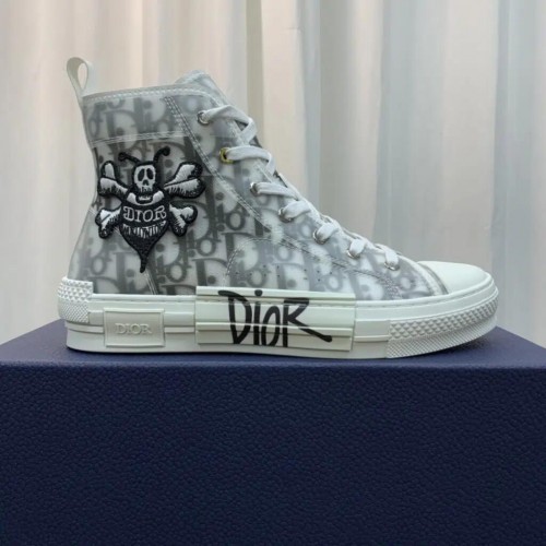 DIOR B23 High Top Sneakers Oblique Skull