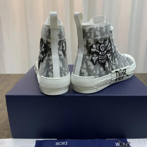 DIOR B23 High Top Sneakers Oblique Skull