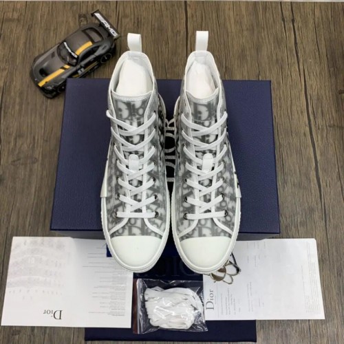 DIOR B23 High Top Sneakers Oblique Skull