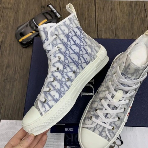 Dior B23 High Top Logo Oblique Bull Sneakers