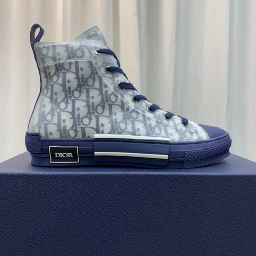 DIOR B23 High Blue Oblique Sneakers for Men