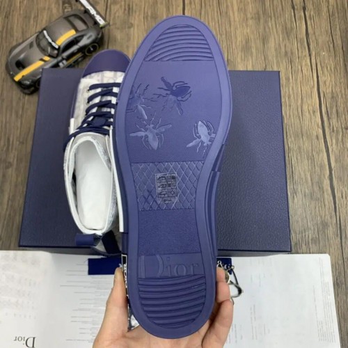 DIOR B23 High Blue Oblique Sneakers for Men