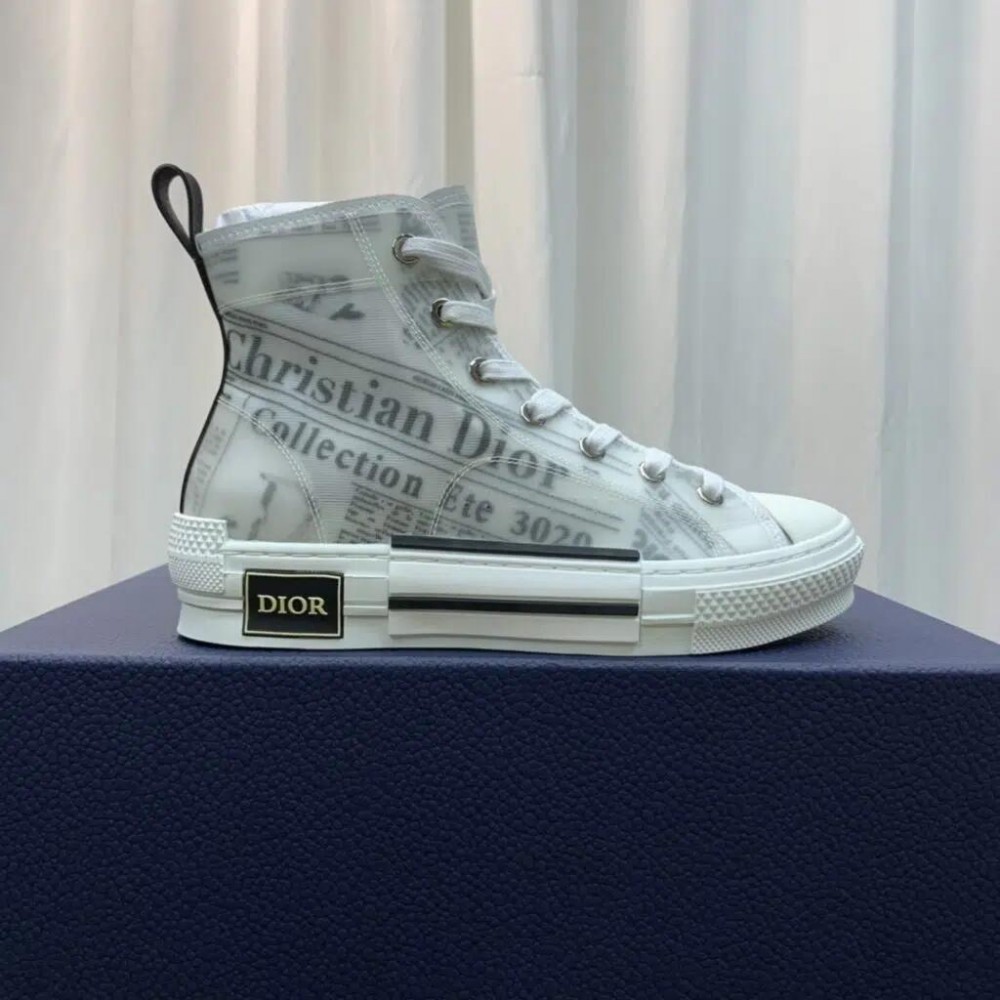 Christian Dior B23 x Daniel Arsham High Newspaper White Sneaker