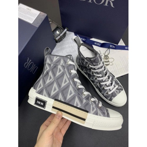 DIOR B23 High Top Grey Sneakers 2022