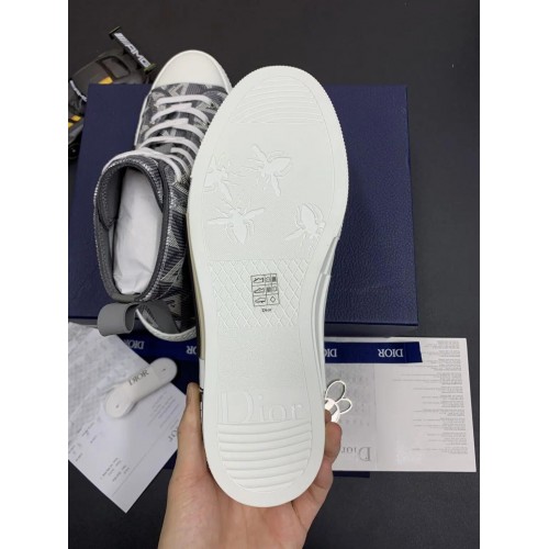 DIOR B23 High Top Grey Sneakers 2022