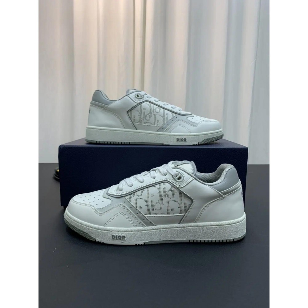 DIOR B27 Low Top Sneakers Smooth Calfskin | White Grey