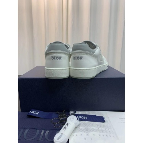 DIOR B27 Low Top Sneakers Smooth Calfskin | White Grey