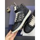 DIOR B27 High Top Sneakers Black Calfskin with Oblique Jacquard