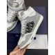 DIOR B27 High Top Leather Sneakers in Grey