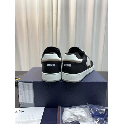 DIOR B27 Low Top Black White Beige Oblique Galaxy Sneakers