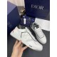 DIOR B27 Low Top Sneakers | White Leather Red logo