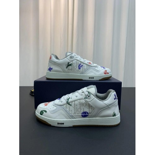 DIOR B27 Low Top Galaxy Graffiti White Sneakers | Shapes