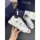 DIOR B27 Low Top Galaxy Graffiti White Sneakers | Shapes