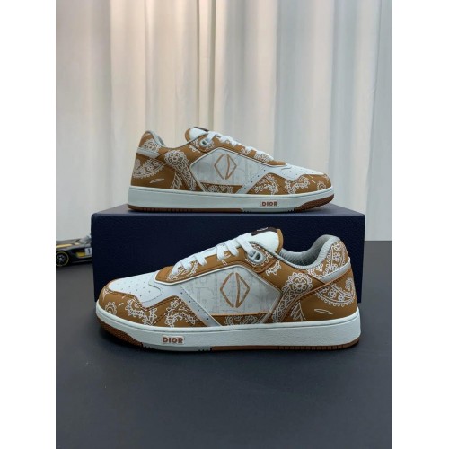 DIOR B27 Low Top Sneaker | Brown Paisley